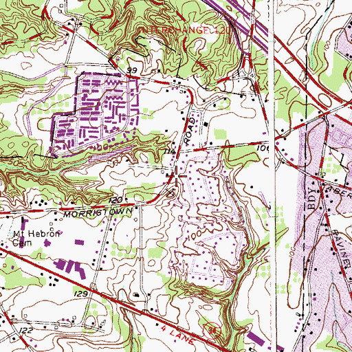 Topographic Map of Baytul Iman Academy School, NJ