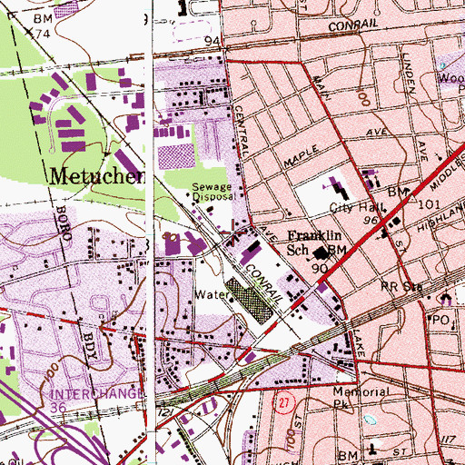 Topographic Map of Children First Christian Montessori School, NJ