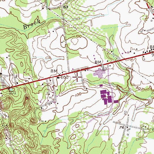 Topographic Map of Goddard School, NJ