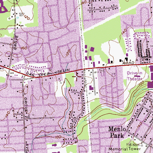 Topographic Map of Bright Beginnings Preschool, NJ