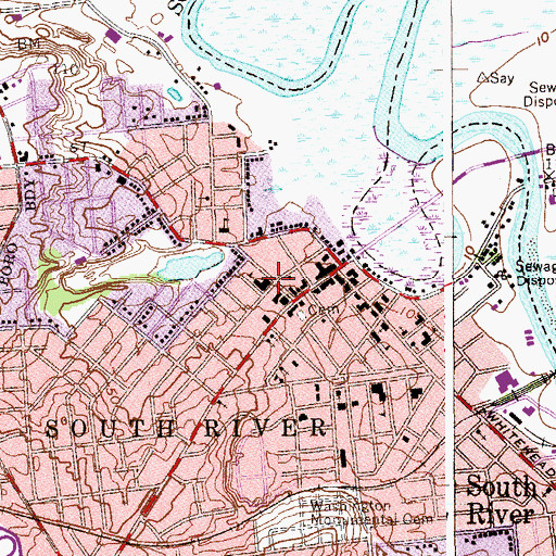 Topographic Map of Darul Arqam School, NJ
