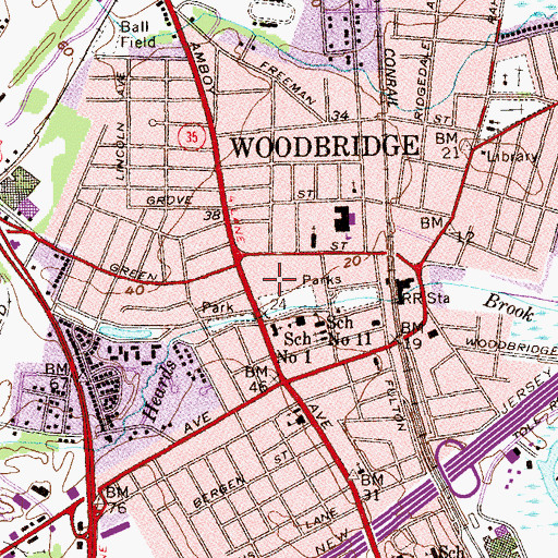 Topographic Map of Rainbow Academy School, NJ