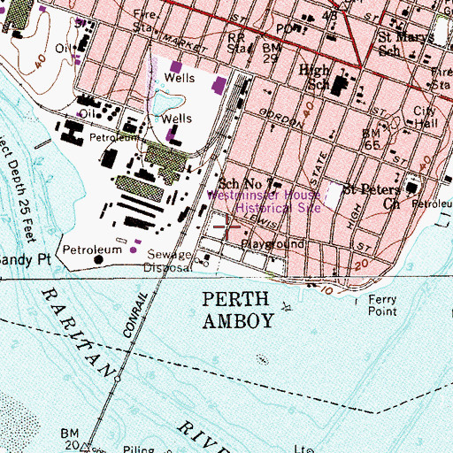 Topographic Map of Robert N Wilentz School, NJ