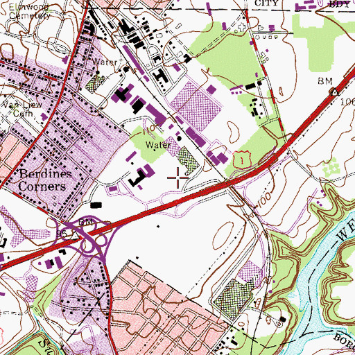 Topographic Map of DeVry University, NJ