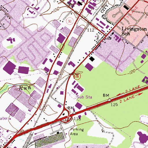Topographic Map of NuView Academy School, NJ