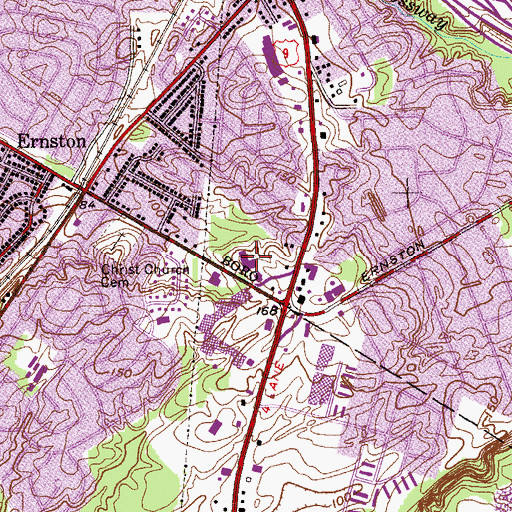 Topographic Map of Samsel Upper Elementary School, NJ