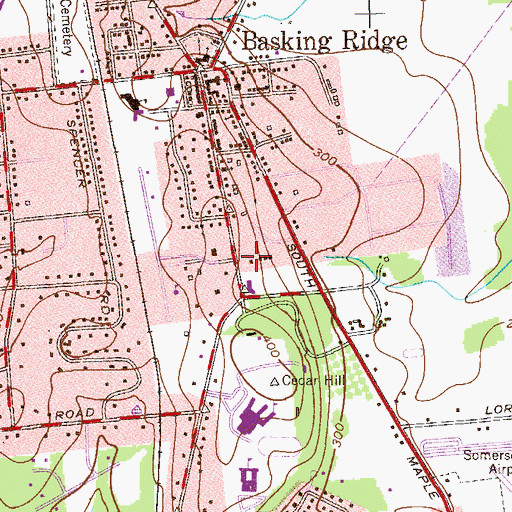 Topographic Map of Saint James School, NJ