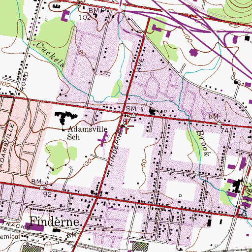 Topographic Map of Raritan Valley Montessori Academy School, NJ