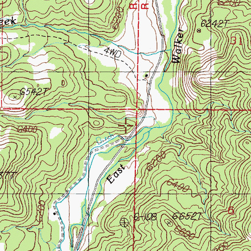 Topographic Map of Water Canyon, CA