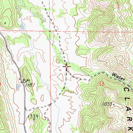 Topographic Map of Water Canyon, CA