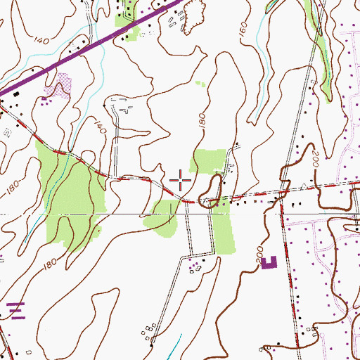 Topographic Map of J P Case Middle School, NJ