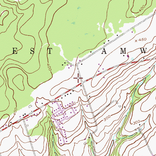 Topographic Map of Hunterdon Christian Academy School, NJ