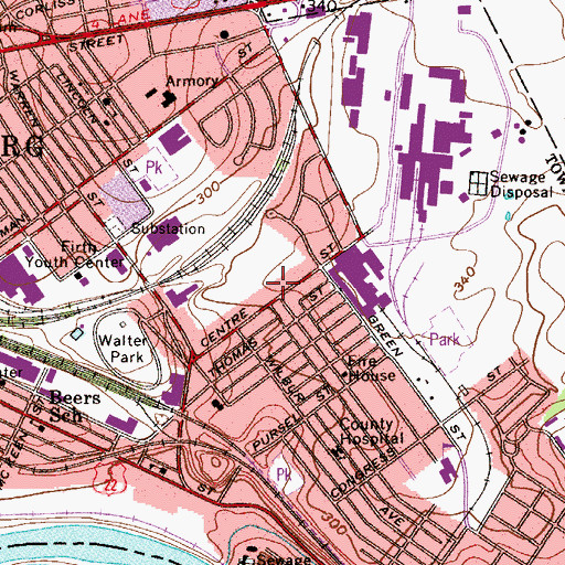 Topographic Map of Phillipsburg Early Learning Center School, NJ