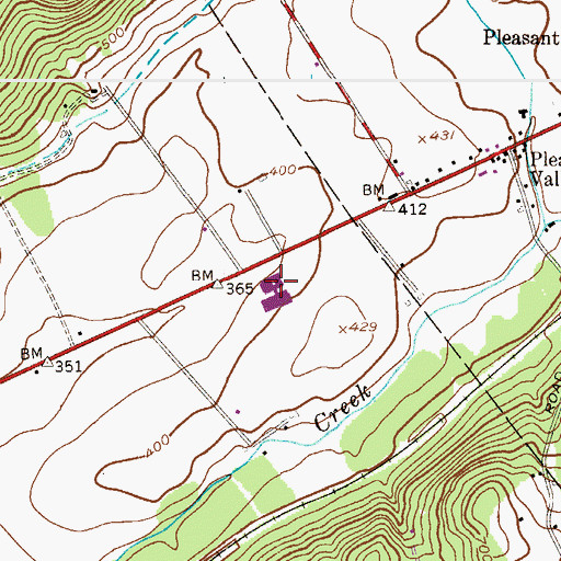 Topographic Map of Warren County Special Services School, NJ