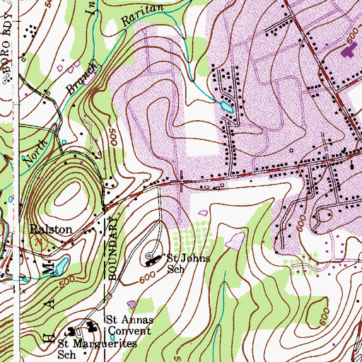 Topographic Map of Daytop Preparatory School, NJ