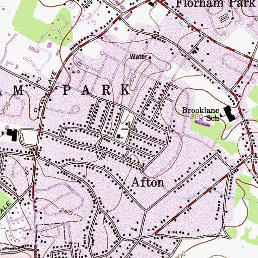 Topographic Map of Holy Family School, NJ