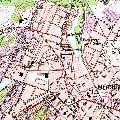 Topographic Map of Shephard Academy School, NJ