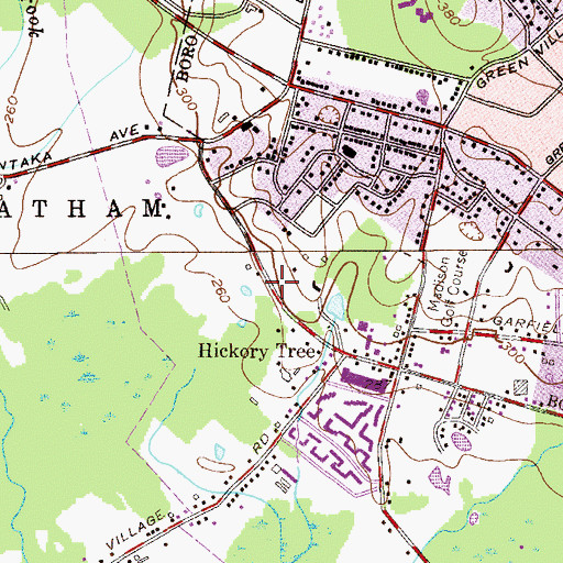 Topographic Map of Chatham Day School, NJ
