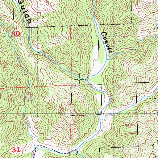 Topographic Map of Water Gulch, CA
