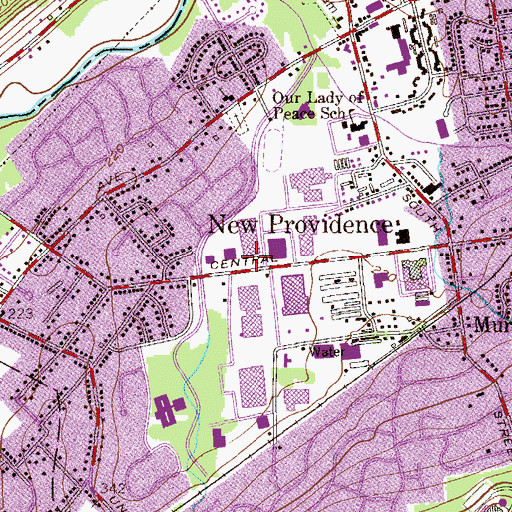 Topographic Map of Summit Speech School, NJ