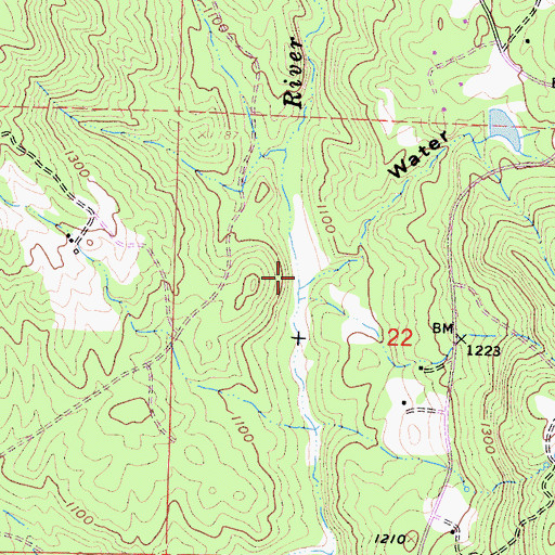 Topographic Map of Water Gulch, CA