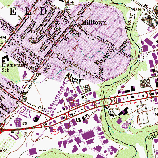 Topographic Map of Cornerstone Day School, NJ