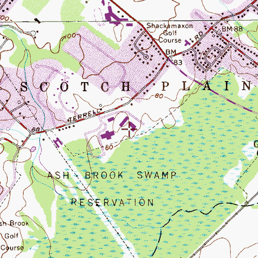 Topographic Map of Academy for Information Technology, NJ