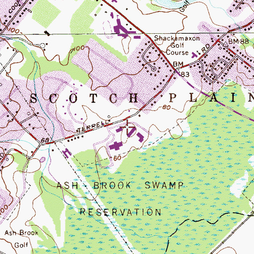 Topographic Map of Academy for Allied Health Sciences, NJ