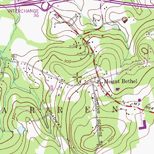 Topographic Map of Developmental Learning Center School - Warren, NJ