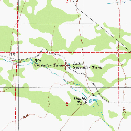Topographic Map of Little Spreader Tank, AZ