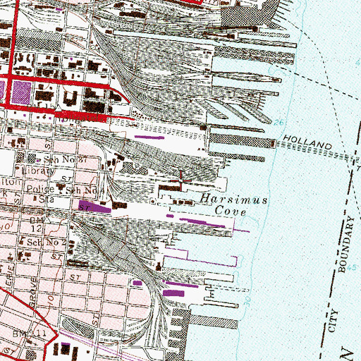 Topographic Map of University of Phoenix Jersey City Campus, NJ