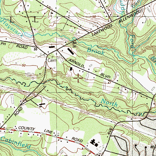 Topographic Map of Coastal Learning Center School, NJ