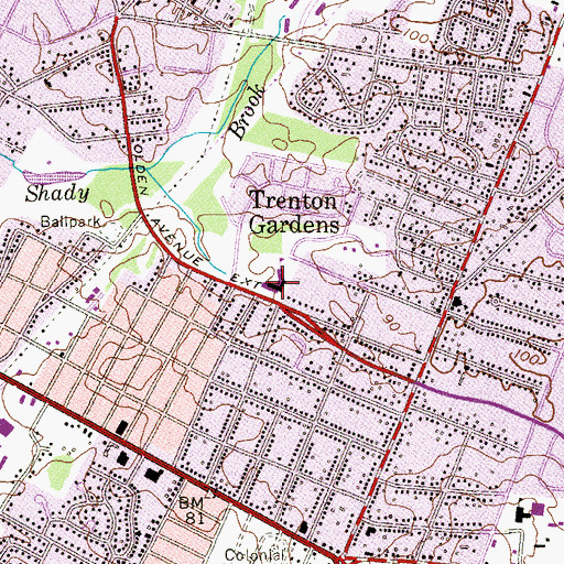 Topographic Map of McGalliard Elementary School, NJ