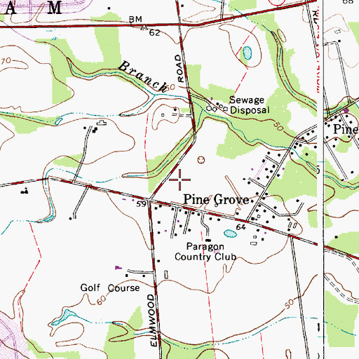 Topographic Map of Marlton Christian Academy School, NJ