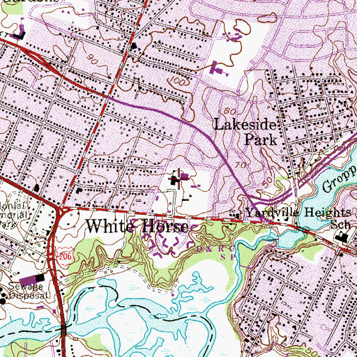 Topographic Map of Saint Raphael School, NJ
