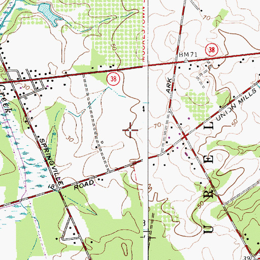 Topographic Map of Larchmont Elementary School, NJ