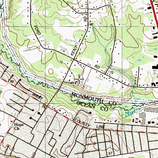 Topographic Map of Solomon Schechter Academy School, NJ