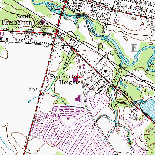 Topographic Map of Howard L Emmons Elementary School, NJ