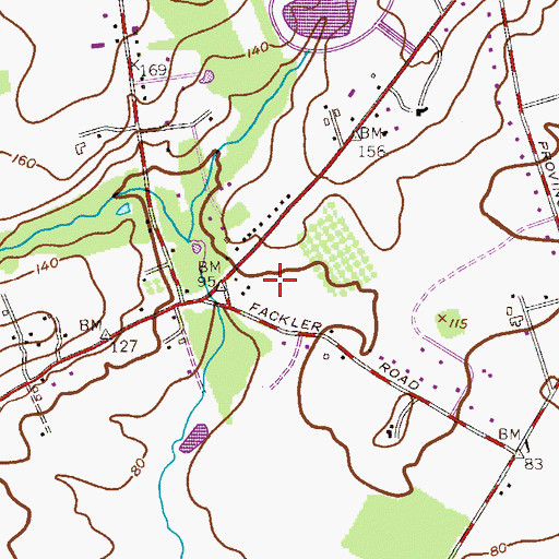 Topographic Map of Princeton Junior School, NJ