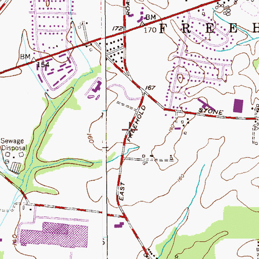 Topographic Map of Monmouth County Career Center School, NJ