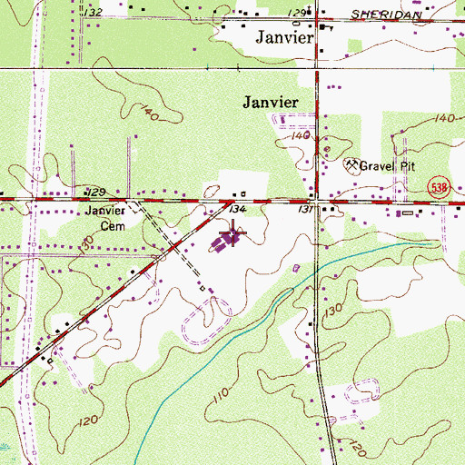 Topographic Map of Mary F Janvier Elementary School, NJ