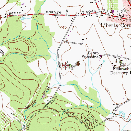 Topographic Map of Albrook Montessori School, NJ