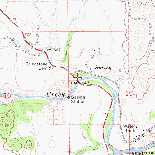 Topographic Map of Watson Creek, CA