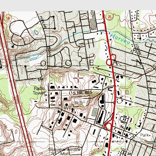 Topographic Map of Schroth School and Technical Education Center, NJ