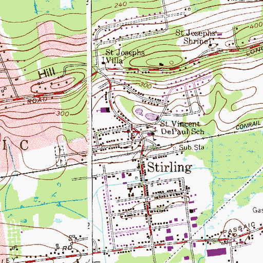 Topographic Map of Young World Montessori School, NJ