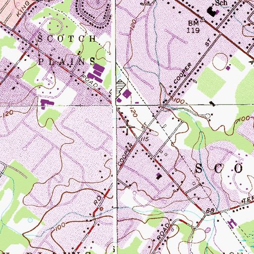 Topographic Map of Christopher Academy School, NJ