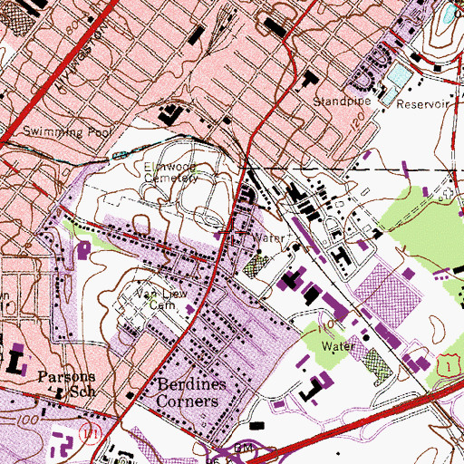Topographic Map of Ryan Academy Preschool, NJ