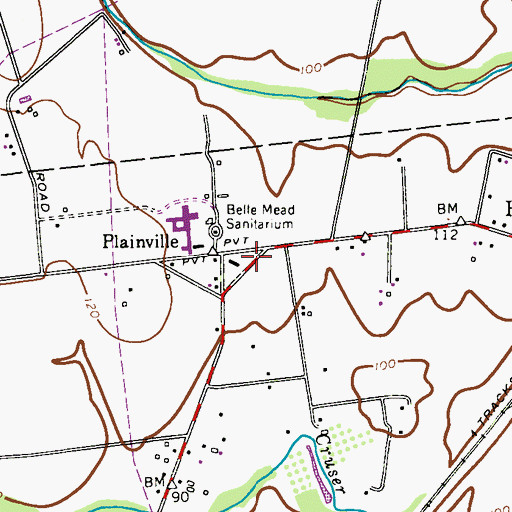 Topographic Map of East Mountain School, NJ