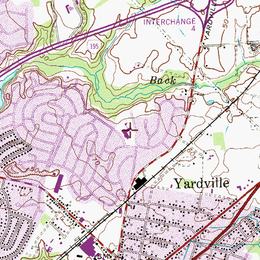 Topographic Map of Sunnybrae Elementary School, NJ