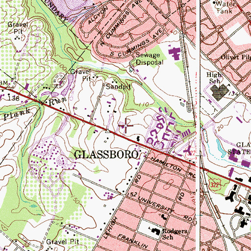 Topographic Map of Ambassador Christian Academy School, NJ